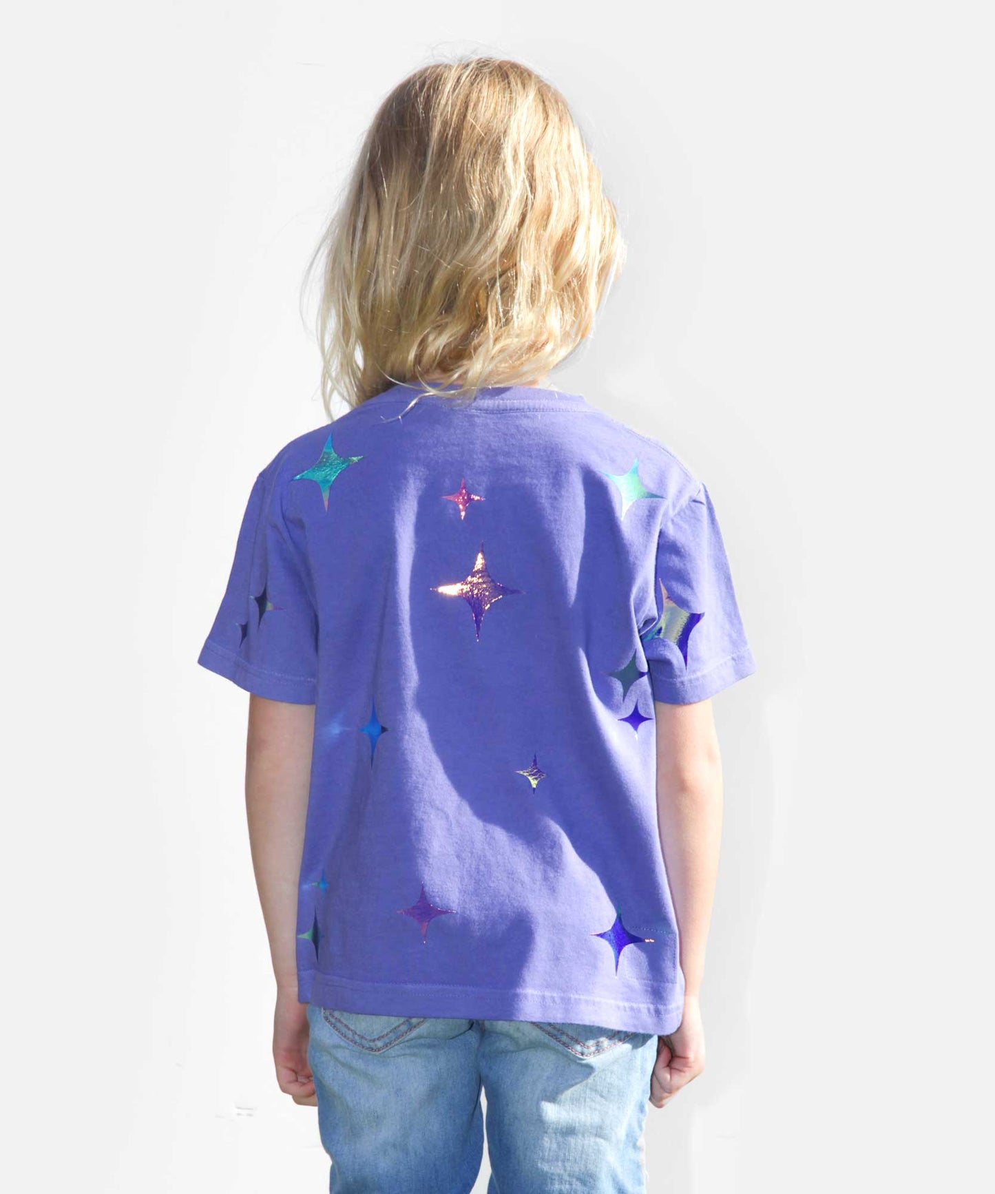 T-shirt enfant violet scintillant