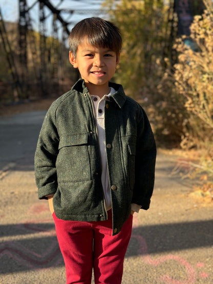 Veste en tweed | Tweed vert | Me & Henry