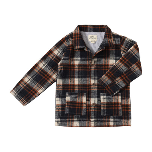 Adobe Shacket | Black & Brown Plaid | Me & Henry