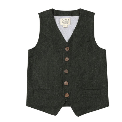 Gilet Victor | Tweed Vert | Me & Henry