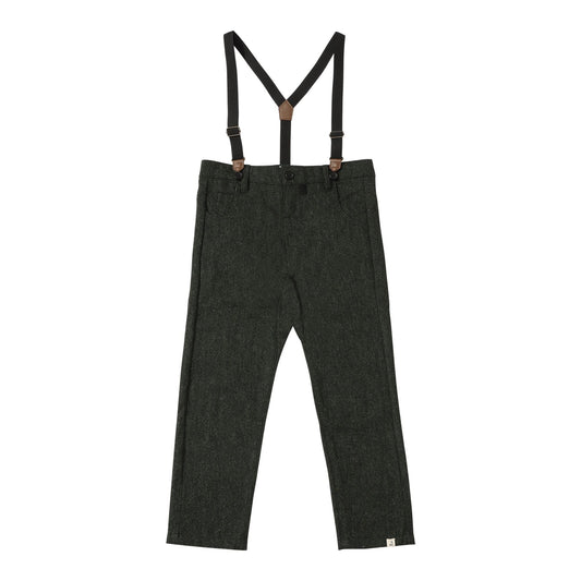 Marcus Pants with Suspenders | Green Tweed | Me & Henry