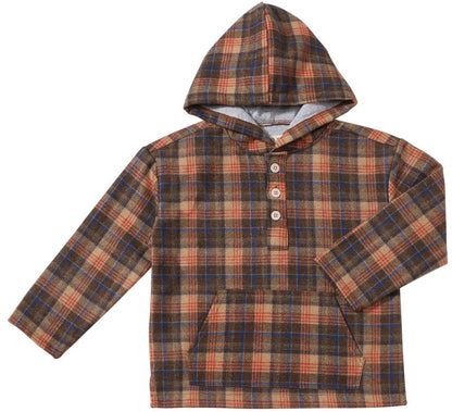 Veste Rancho | Carreaux beiges et marrons | Me & Henry