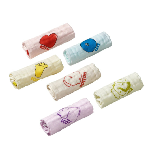 Baby Cotton Washcloth towel 6pcs
