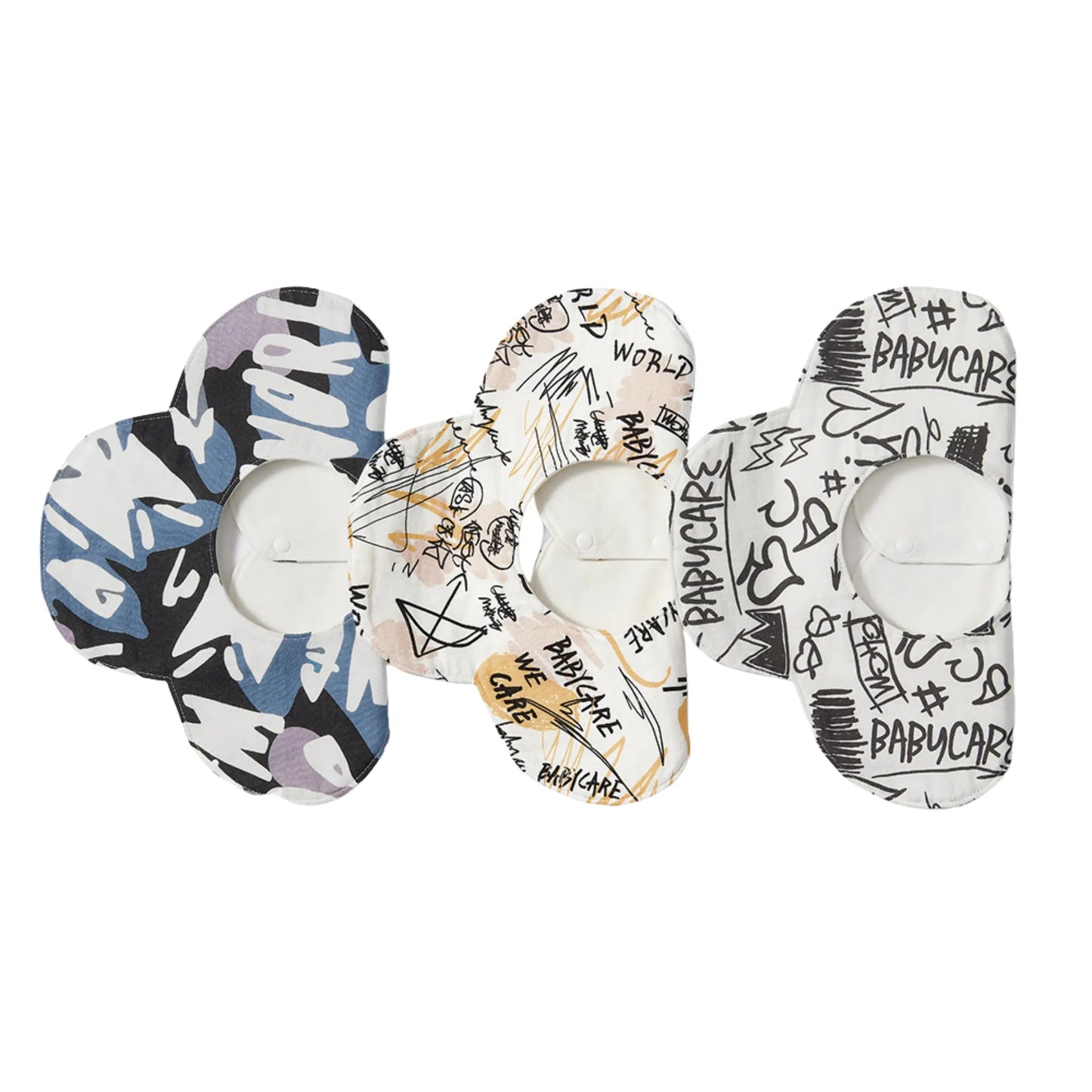 Flower Waterproof Bib 3pcs