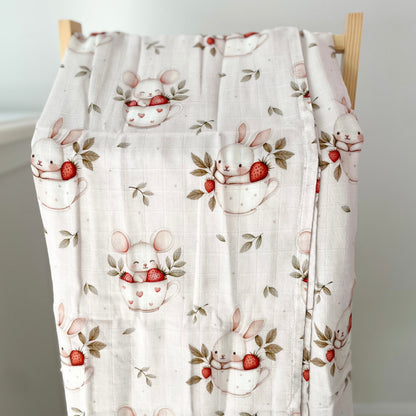 Bamboo & Cotton Muslin - Lydia the Greedy Rabbit