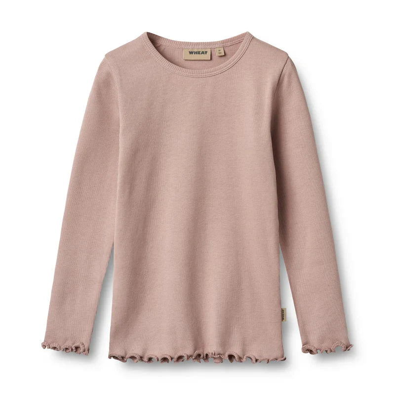 T-shirt manches longues Ida | Rose Poudré | Wheat Kids