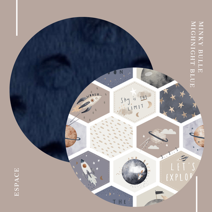 Minky & Dot Minky Blanket - Space