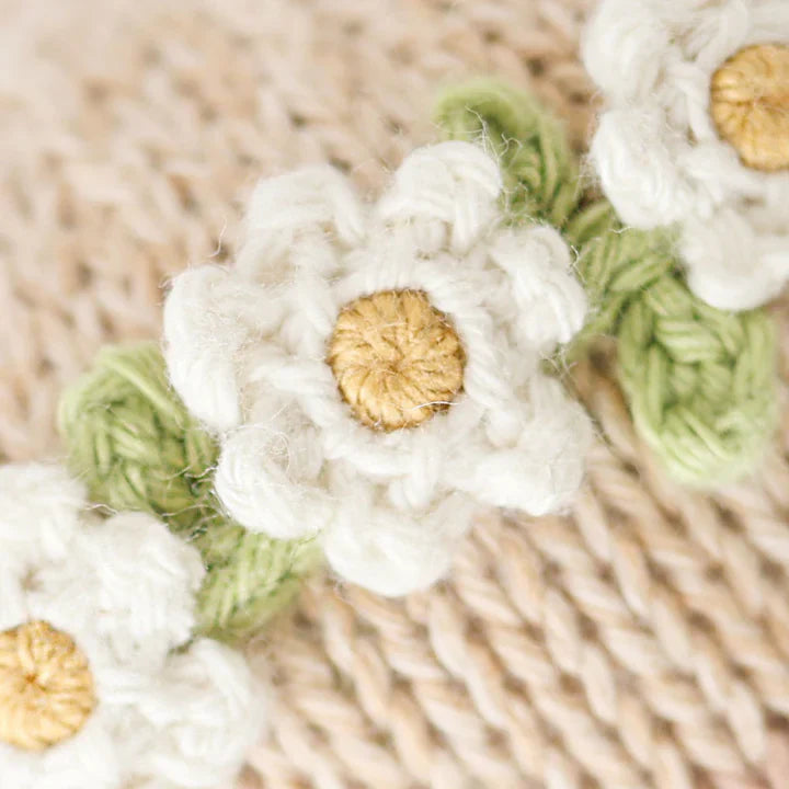 Bébé ours miel (motif floral ivoire) | Cuddle + Kind