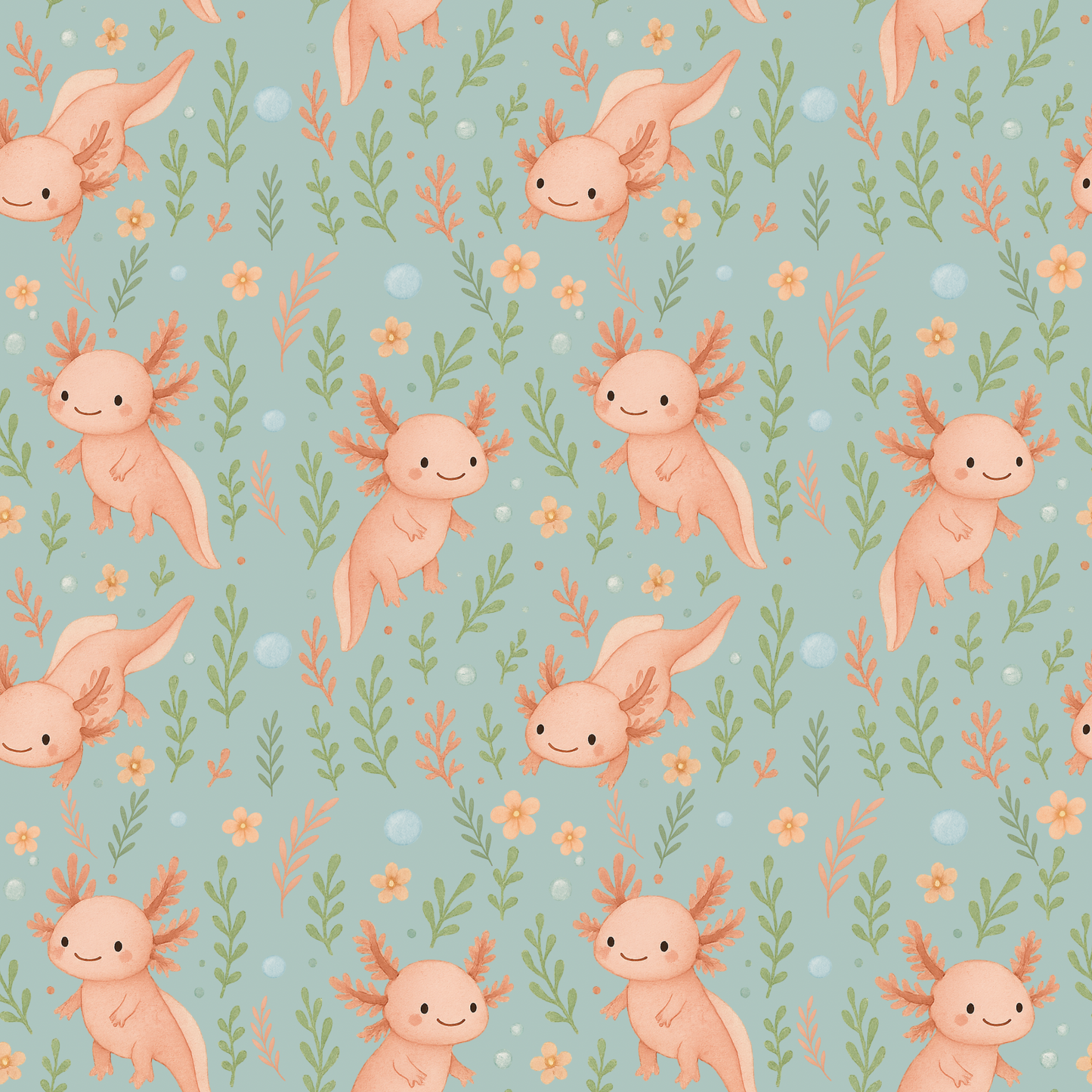 Two-Piece Bamboo Pajama - Axolove ♥️(Axolotl)