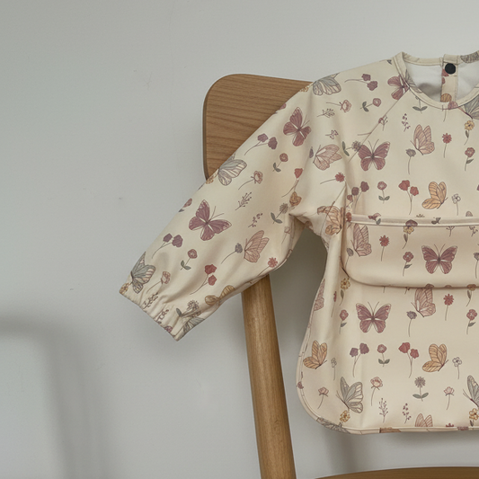 Long-Sleeved Waterproof Bib - Butterfly