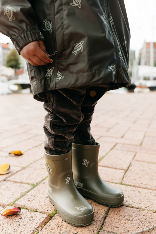 Bottes en caoutchouc Jamie Kay – Tortue Vert Olive Foncé