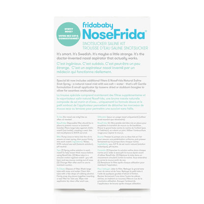 NoseFrida Le kit d'aspiration nasale avec solution saline