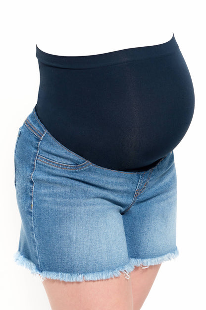 Sustainable 5-Inch Loose Maternity Jean Shorts