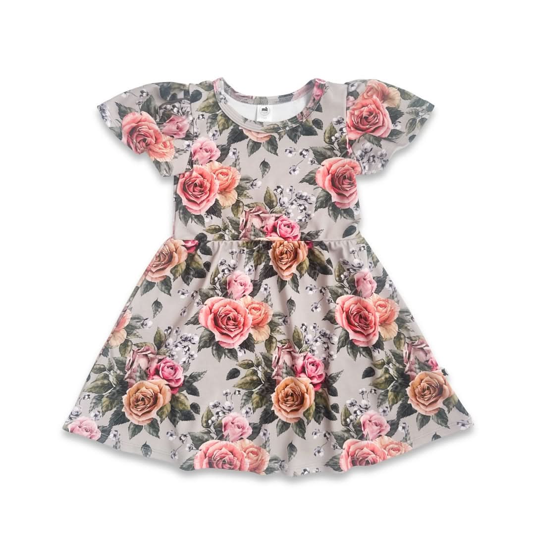 Kids’ Bamboo Kaia Dress | Palm Fronds