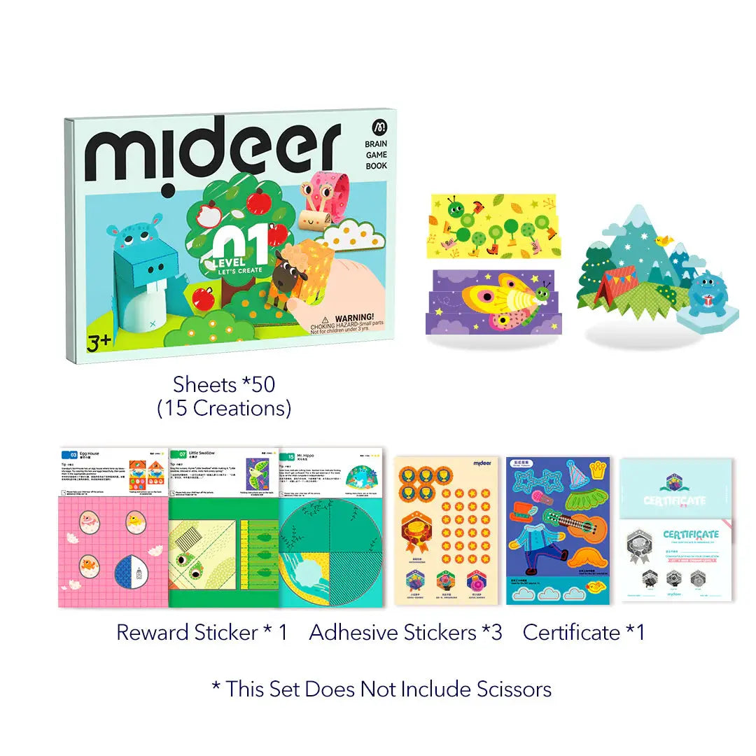 Brain Game Book: Let's Create Level 1