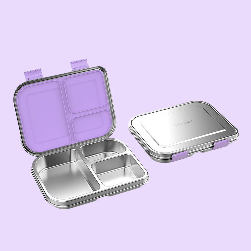 Boîte à déjeuner anti-fuite en acier inoxydable avec compartiments – Style Bento pour enfants et adultes