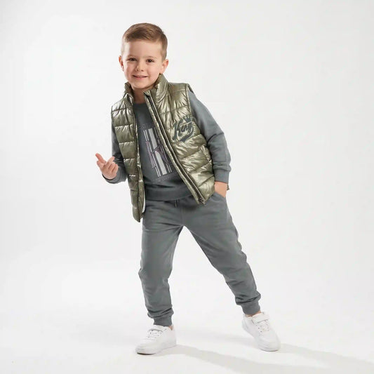 King 3-Piece Puffer Vest Set