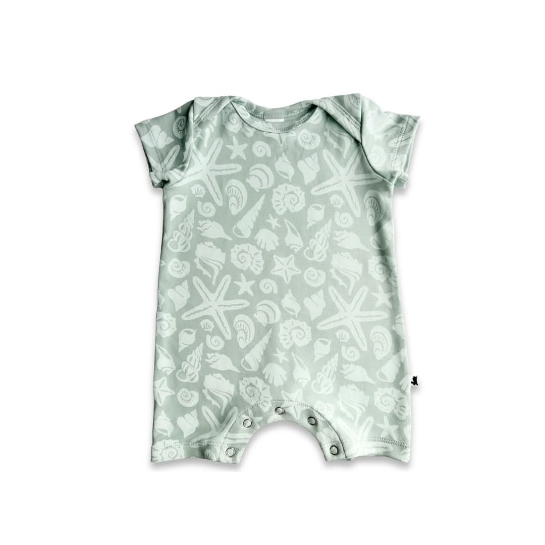 Barboteuse short bébé en bambou | Souvenirs côtiers