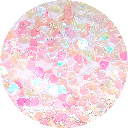 Rainbow Transparent Heart Glitter