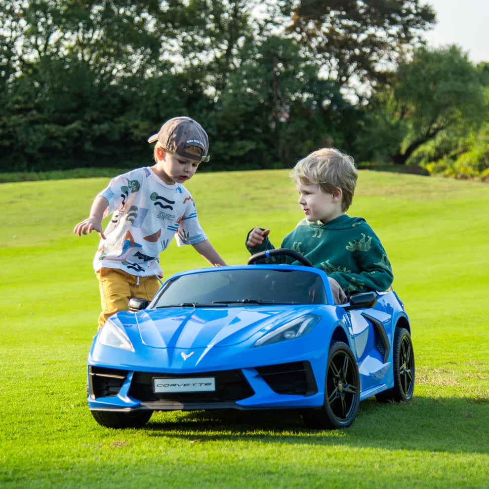 Voiture électrique Chevrolet Corvette C8 24V deux places, ÉDITION DE LUXE, pour enfants avec télécommande