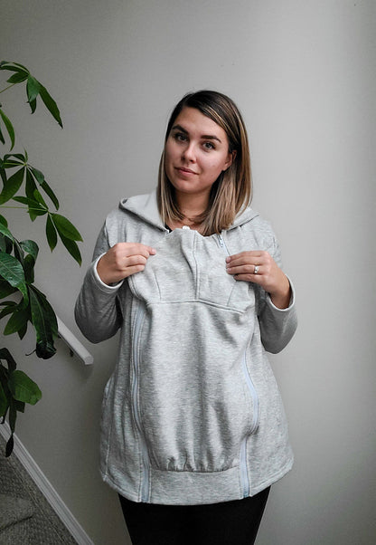 2-in-1 Fleece Baby-Carrying Hoodie