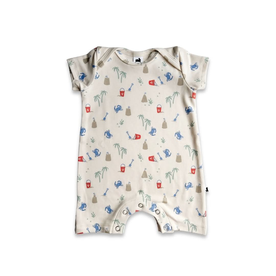 Barboteuse short bébé en bambou | Souvenirs côtiers