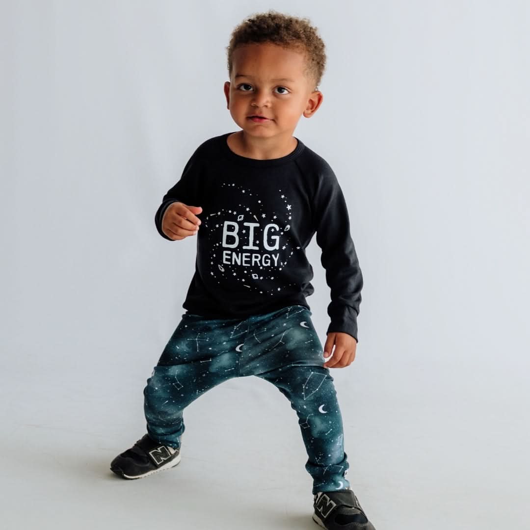 Haut en bambou à manches raglan pour bébé/enfant | Vise les étoiles - Genévrier