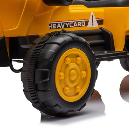 Voiture électrique 12V pour enfant avec télécommande Tracteur Pelleteuse