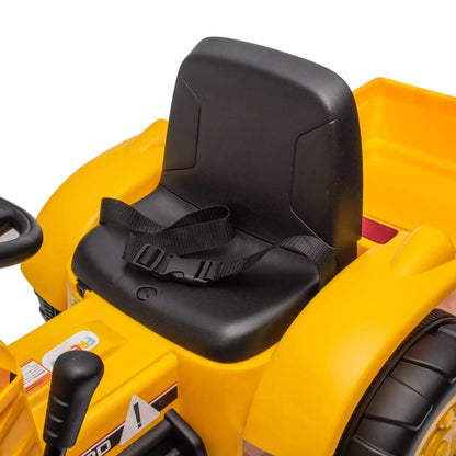 Voiture électrique 12V pour enfant avec télécommande Tracteur Pelleteuse