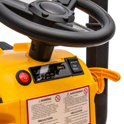 Voiture électrique 12V pour enfant avec télécommande Tracteur Pelleteuse