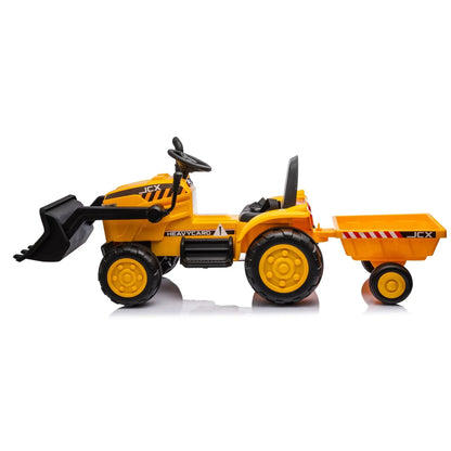 Voiture électrique 12V pour enfant avec télécommande Tracteur Pelleteuse