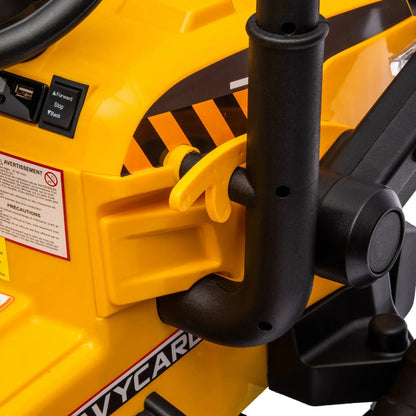 Voiture électrique 12V pour enfant avec télécommande Tracteur Pelleteuse