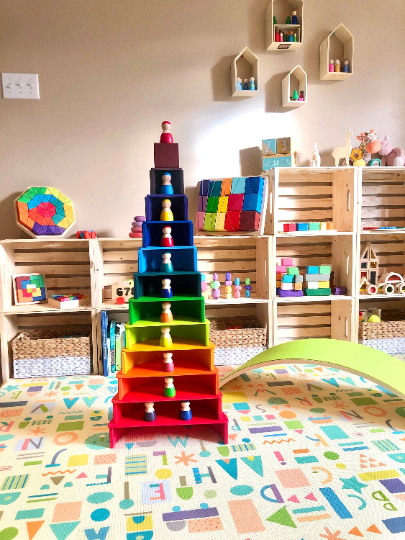 Large Rainbow Stacker Bundle - Rainbow Stacking toy