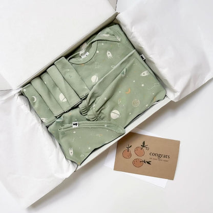 Rayon from Bamboo Baby Capsule Gift Box | Outer Space & Sage