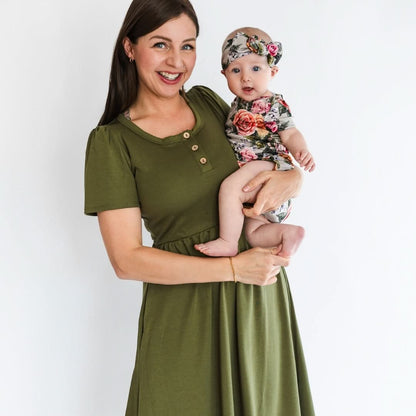 Robe Kaia en bambou pour femme | Olive
