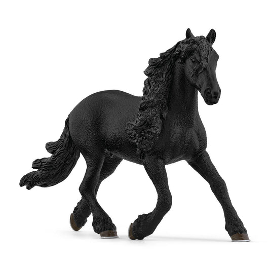 Majestueux étalon frison noir