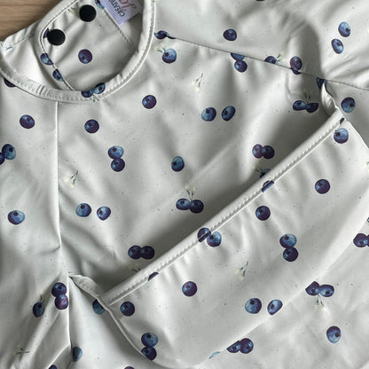 Long-Sleeve Waterproof Bib - Blueberries