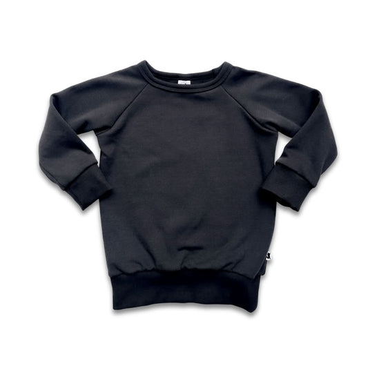 Baby/Kids' Bamboo Fleece Raglan Pullover | Black
