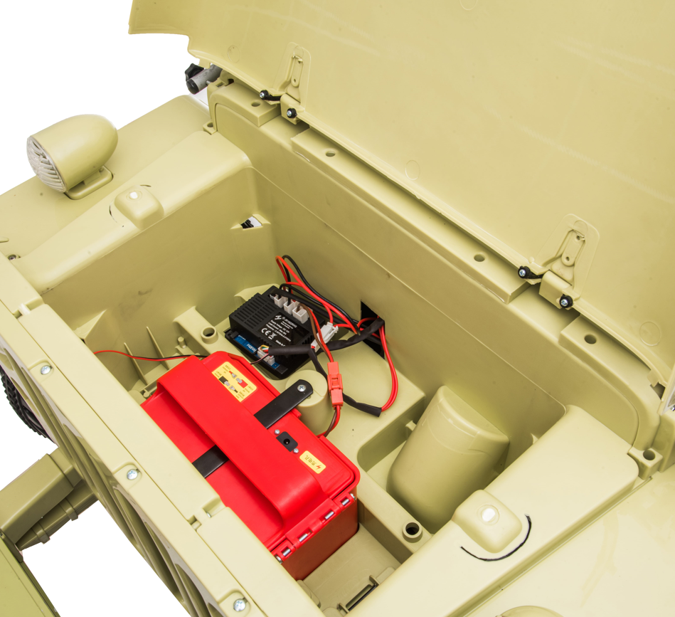Voiture électrique pour enfants 24 V Jeep militaire 3 places DELUXE avec télécommande