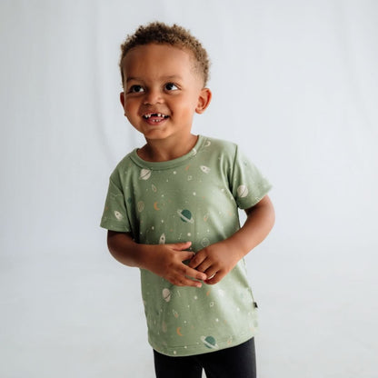 T-shirt en rayonne de bambou pour bébé/enfant | Ciel nocturne