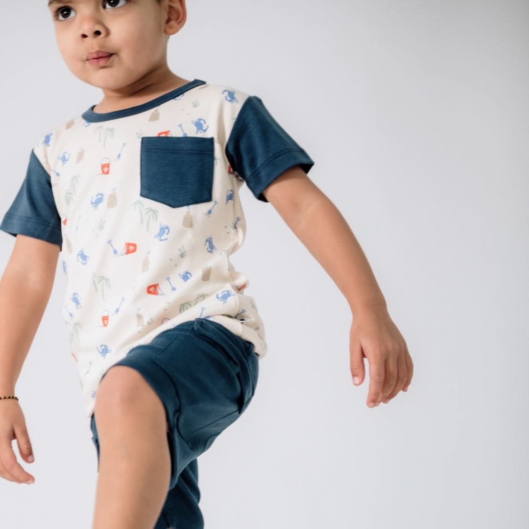 T-shirt de poche en bambou pour bébé/enfant | Sunkissed