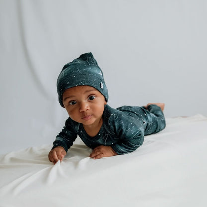Coffret cadeau capsule en rayonne de bambou pour bébé | Nuit étoilée et crème