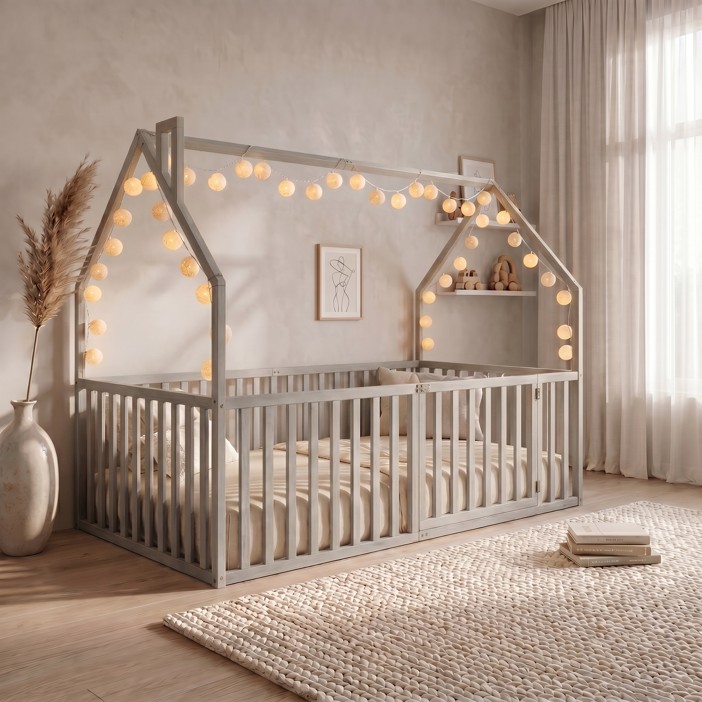 KAI HOUSE BED WITH HIGH RAILINGS