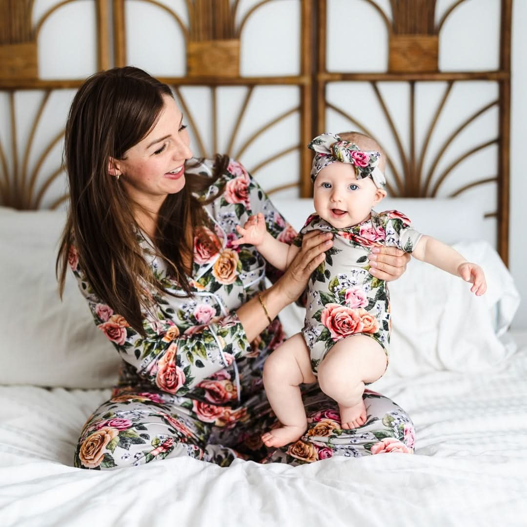 Ladies’ Bamboo Long Sleeve Button-Up Lounge Set | Antique Floral