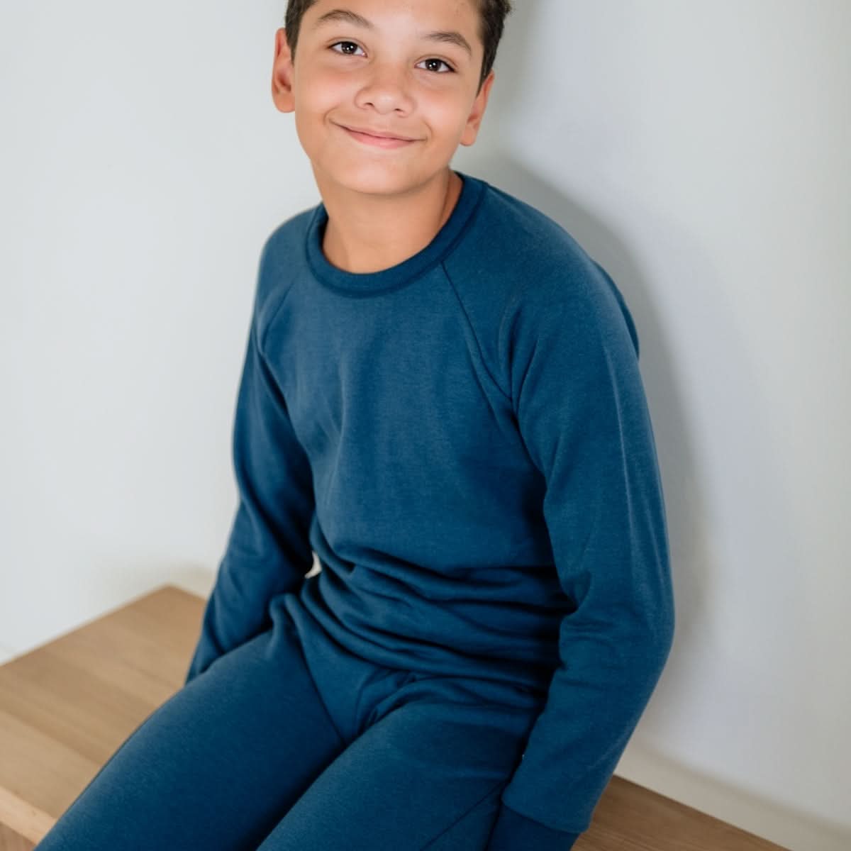 Youth Bamboo Fleece Raglan Pullover | Cranberry