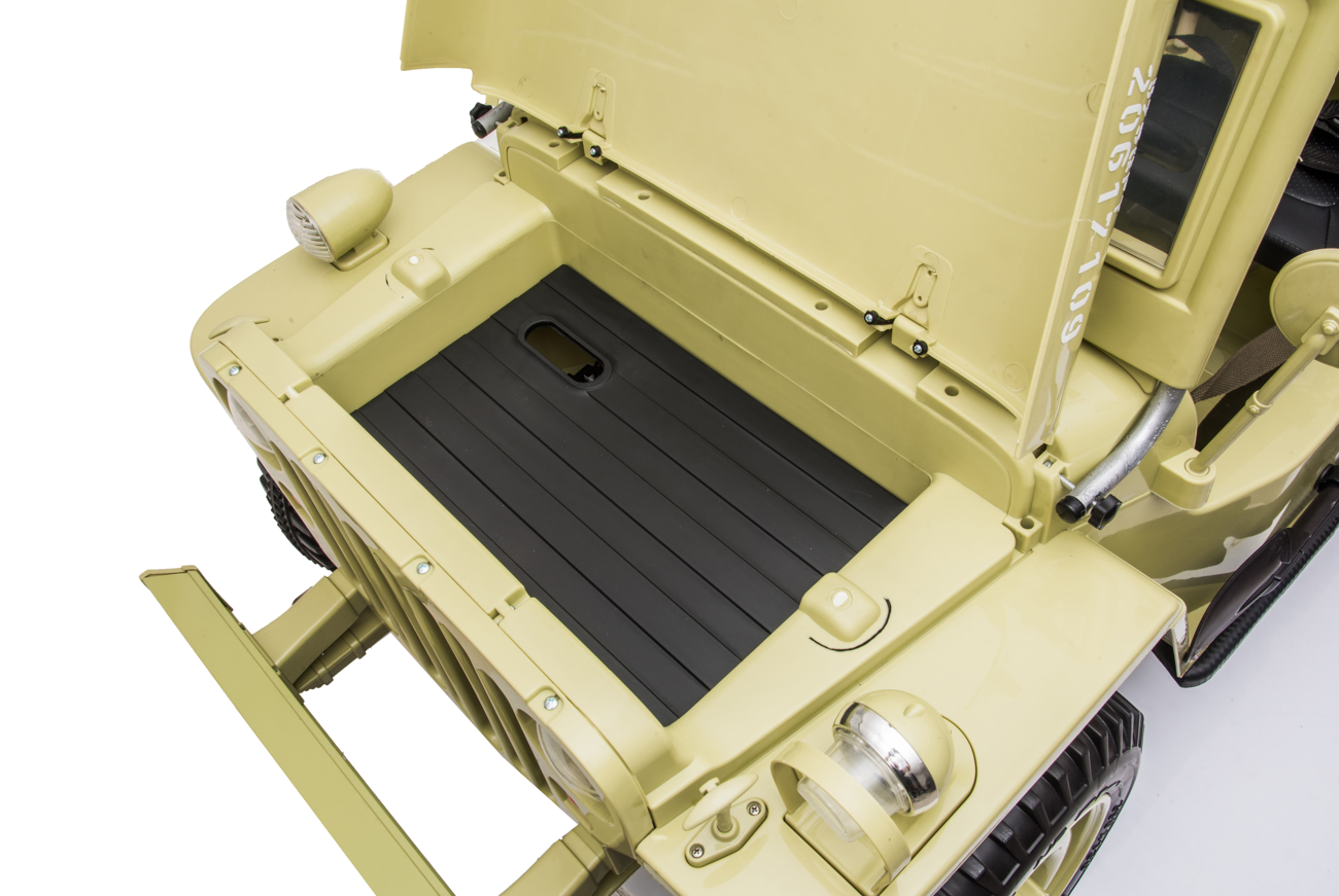 Voiture électrique pour enfants 24 V Jeep militaire 3 places DELUXE avec télécommande