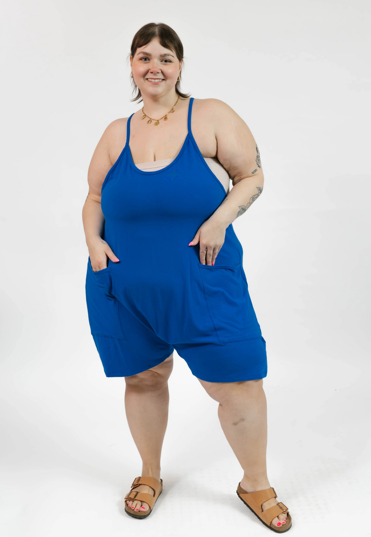 Abigael Shorty Nautical Blue Romper