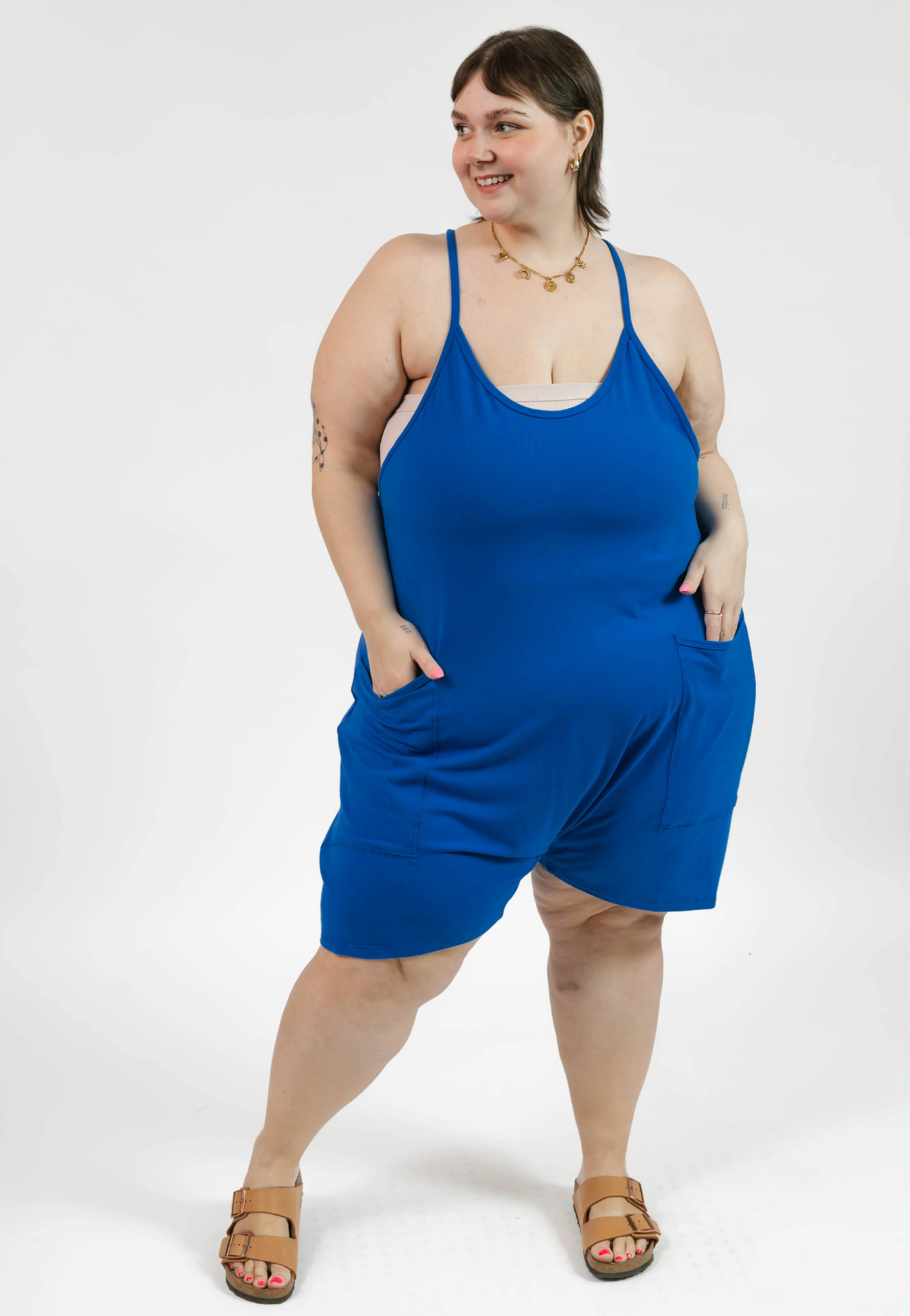 Abigael Shorty Nautical Blue Romper