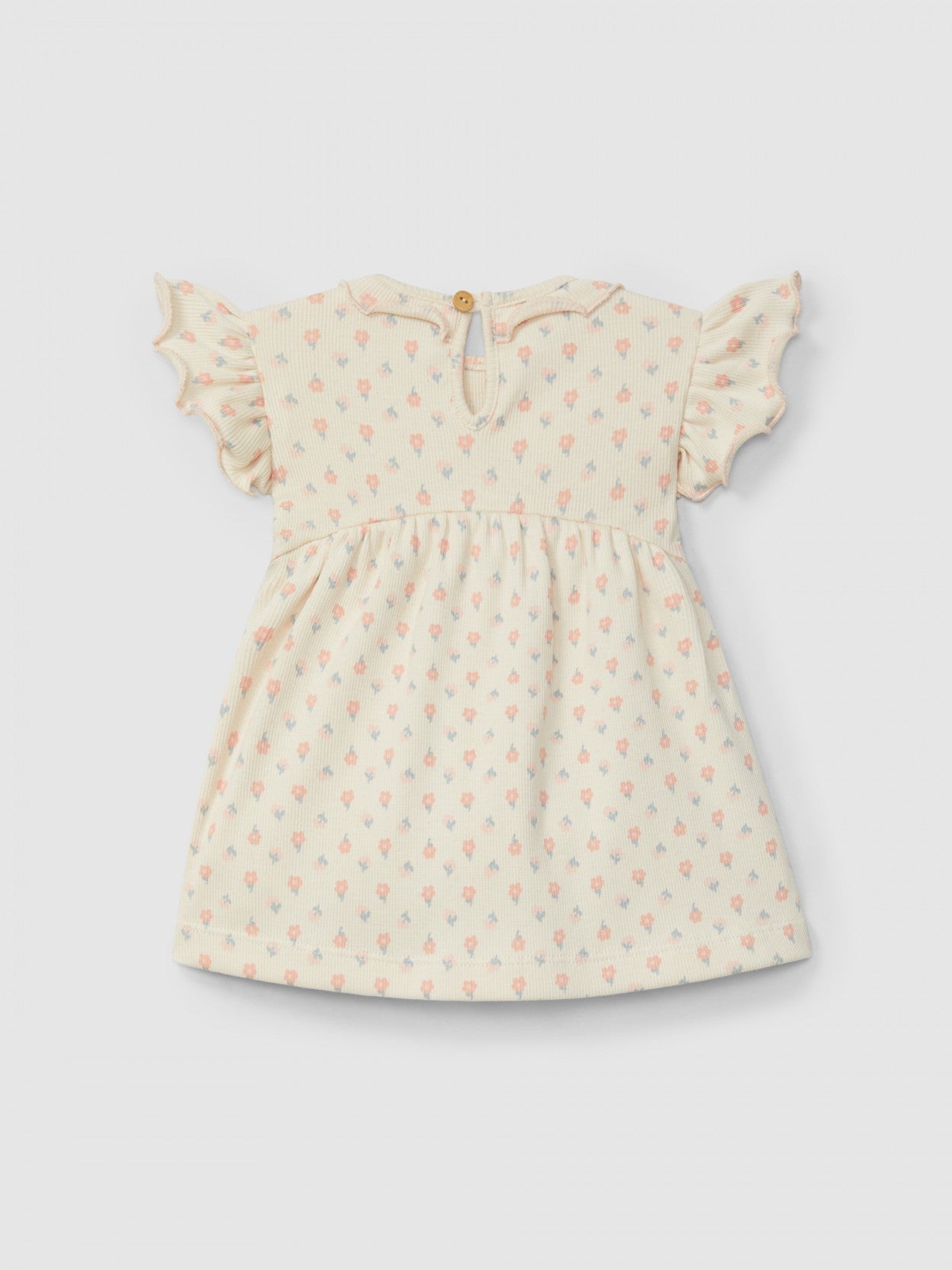 Robe en jersey côtelé imprimé fleuri | Rose | Ajusté