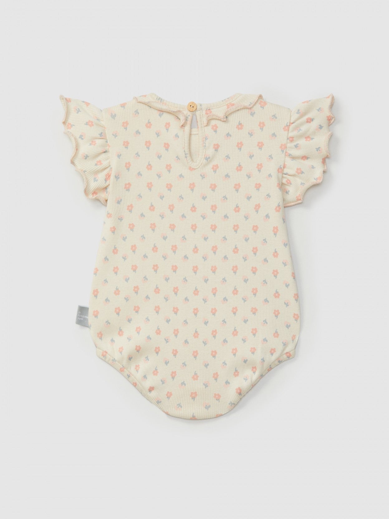 Shortie en jersey côtelé à imprimé fleuri | Rose | Ajusté